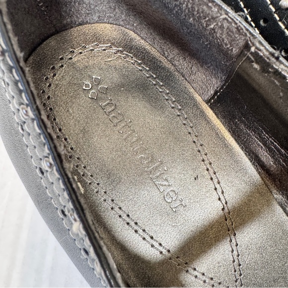 Naturalizer Black Leather Mary Jane Heels Womens 9.5 Classic Fall Kitten - Picture 4 of 11